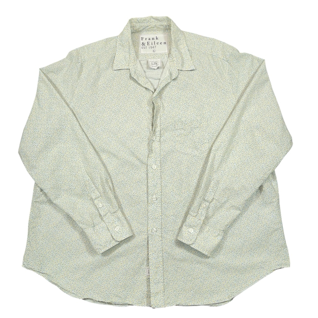 Frank & Eileen Eileen Floral Cotton Button Down Shirt L